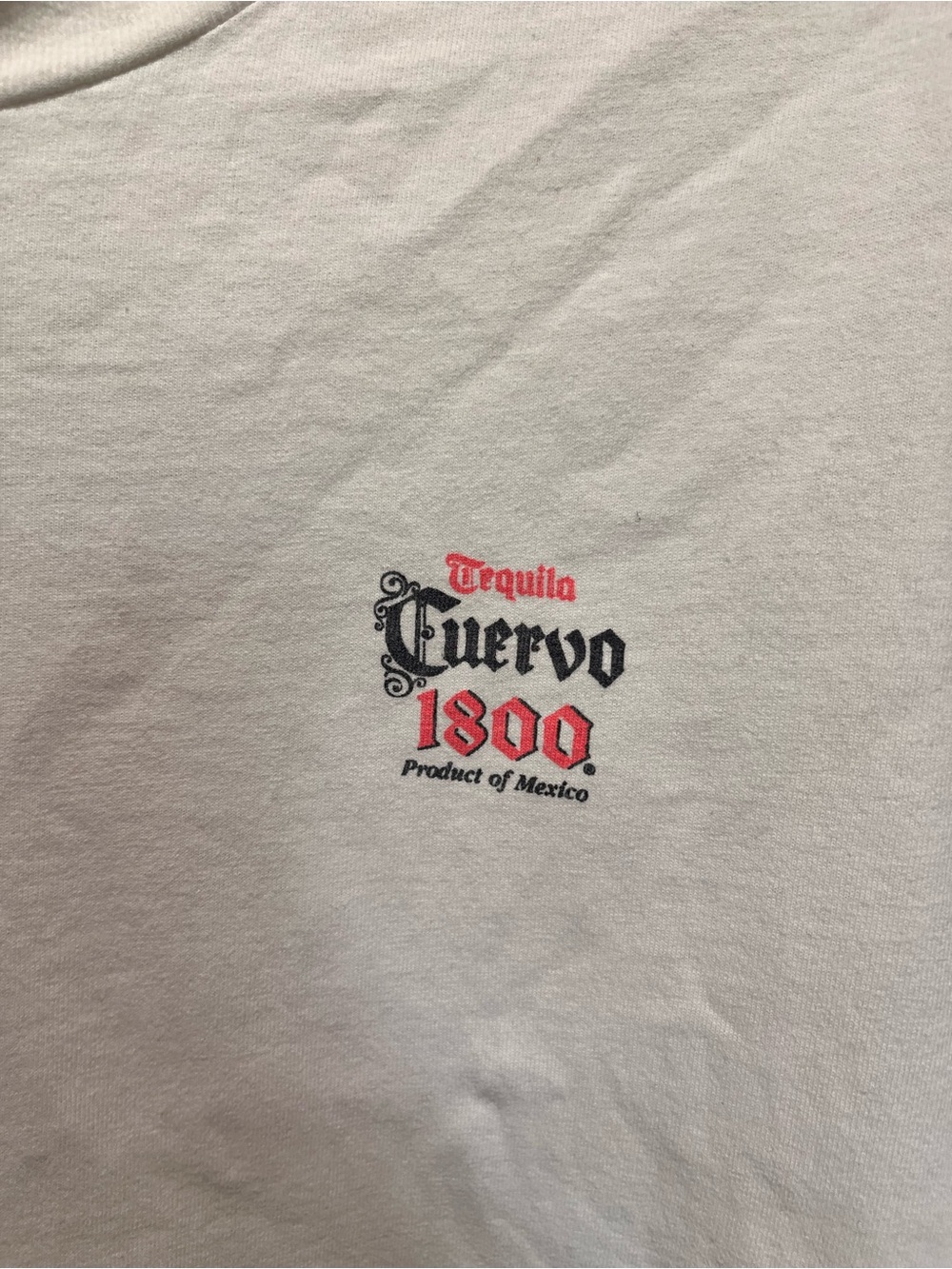 Hanes Vintage 90s Cuervo Tequila White Heavyweight Crewneck T-Shirt Large - Picture 4 of 9